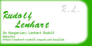 rudolf lenhart business card